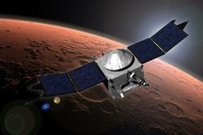 An artist’s concept of NASA’s MAVEN mission, one that astrobiologists are keenly interested and involved in.