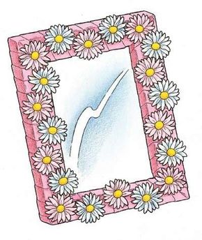 This lovely flowered frame needs one more thing -- a picture of YOU.