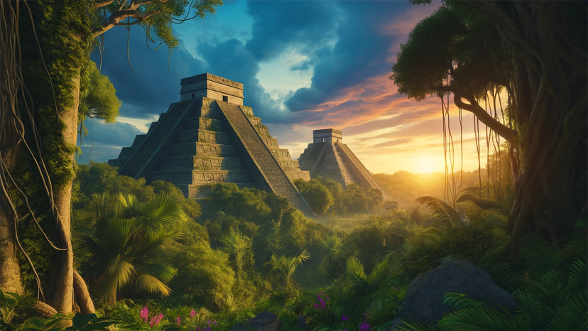 Ancient Mayan pyramids