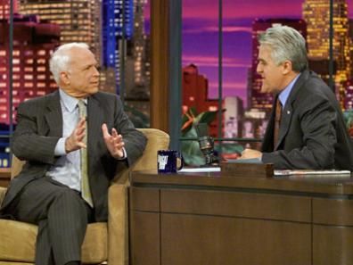 john mccain speaking with jay leno on the tonight show