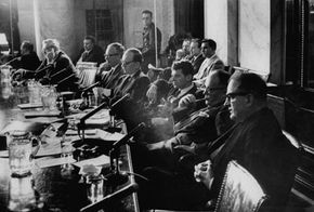 Sen. Joseph R. McCarthy at Senate labor hearings