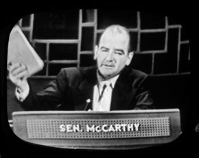 McCarthy on the premiere broadcast of the TV show &quot;Face the Nation,&quot; Nov. 7, 1954