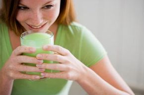 woman with beverage