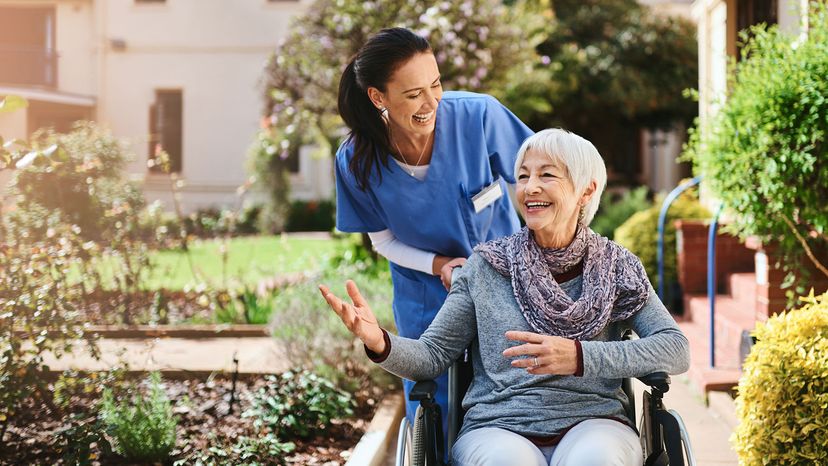 senior lady in wheelchair