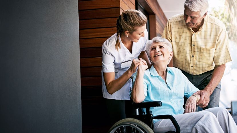 old lady in wheelchair