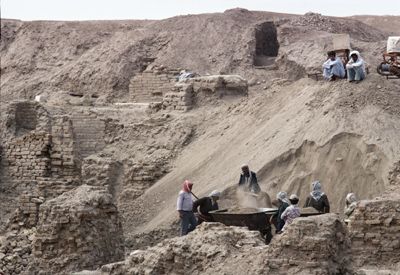 Babylon under excavation.