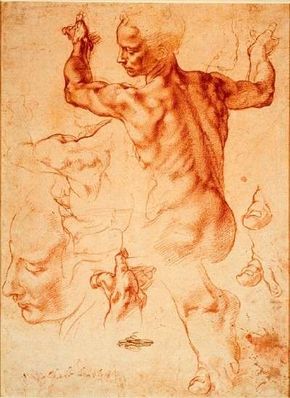 Michelangelo's Libyan Sibyl study is a red chalkdrawing (11-3/8 x 8-1/2 inches), which belongs to theMetropolitan Museum of Art, New York.