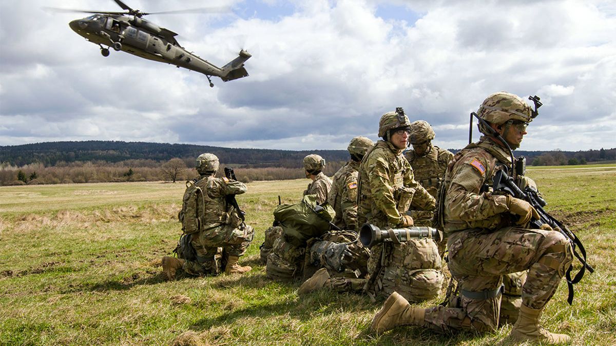 Us Army Soldier In Battle