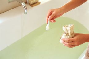 Epsom salts exfoliate the skin, which opens it up to absorb moisture.