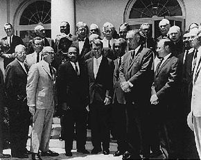 Photograph of White House meeting with civil rights leaders, June 22, 1963