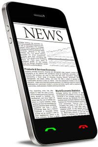 news displayed on smartphone