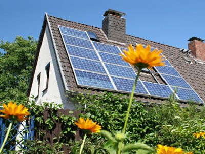 solar cells on roof