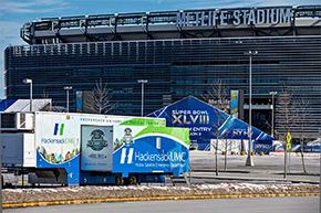 The mobile emergency department of Hackensack University Medical Center (UMC) stands ready to offer assistance during Super Bowl 2014.