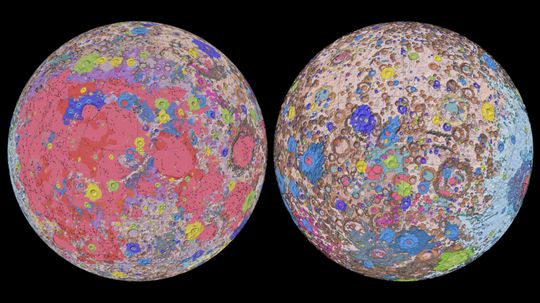 Kaleidoscopic Map Details the Geology of the Moon 