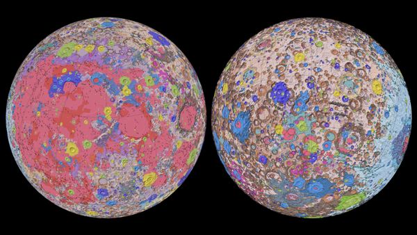 Kaleidoscopic Map Details the Geology of the Moon 