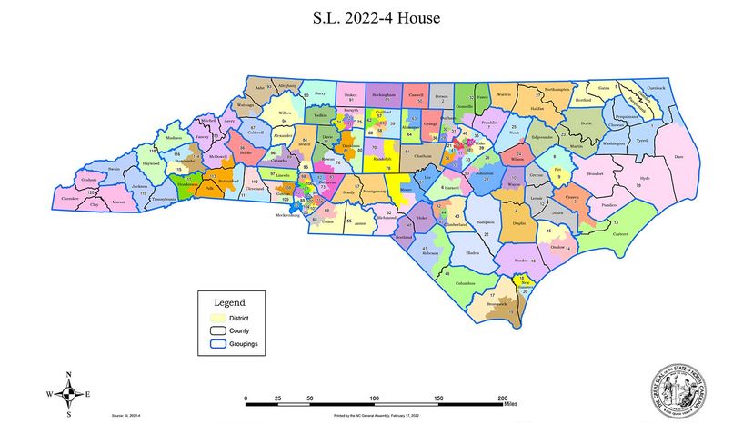 North Carolina House district map