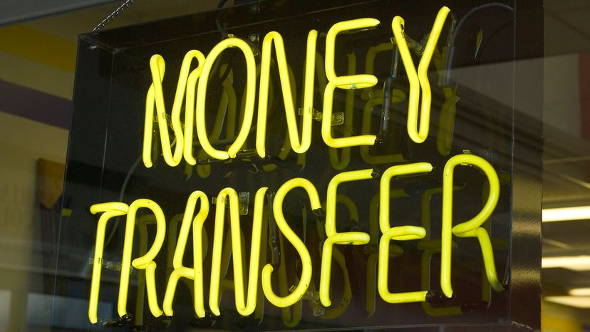 money transfer sign