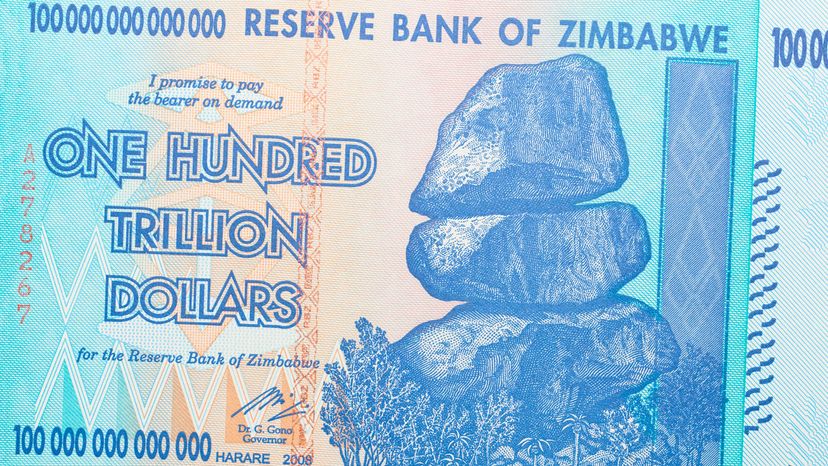 hundred trillion dollar note, Zimbabwe