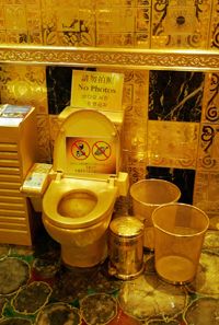 The golden throne at Hang Fung's is meant to be admired, not put to practical use.