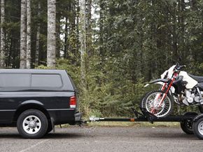 Towing your motorcycle can be tricky. Practice first, before taking your trailer out on the road.
