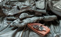 leather gloves jacket