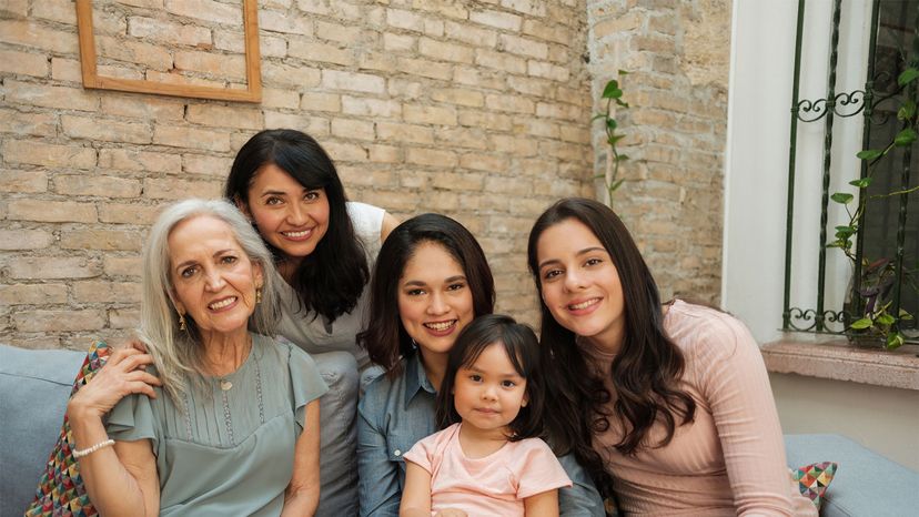 Mexican family of women