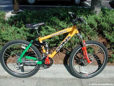 Cycling outdoors on a wheeled bicycle sport.