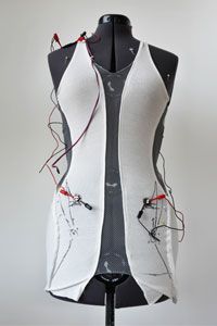This won’t hurt a bit, we promise. The final versions of Move won’t be draped with what look like extreme electrical hazards. Instead, tiny wires are tucked away into the seams.