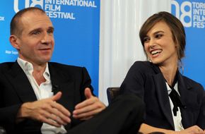 Press conferences are used to interest critics in films. Ralph Fienes and Keira Knightley share the stage at a conference for &quot;The Dutchess.&quot;