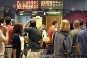 People in line for movie tickets