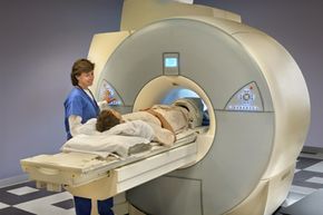 Patient going into MRI machine