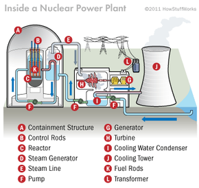 nuclear reactor labeled diagram