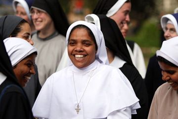 Nuns participating in World Youth Day 2008.