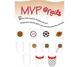 The MVP nail art idea includes many sporty designs.
