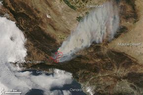 nasa image of wildfire