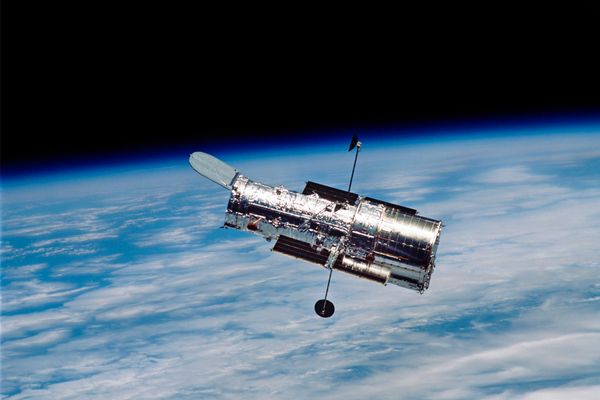 Hubble Space telescope above Earth