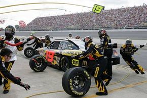 Elliott Sadler gets four brand new Goodyear Racing Eagles.