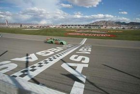 The Las Vegas Motor Speedway plays host to NASCAR,as well as drag races and police driver training.