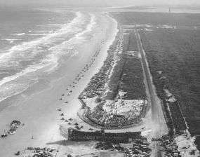 In the early days of NASCAR racing, all tracks were dirt, except for the Daytona Beach &amp; Race Course, which was only partially paved.
