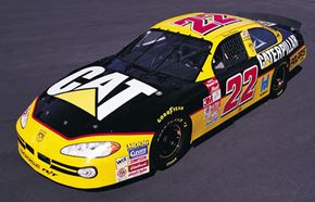 The Caterpillar-sponsored No. 22 car. See more NASCAR pictures.