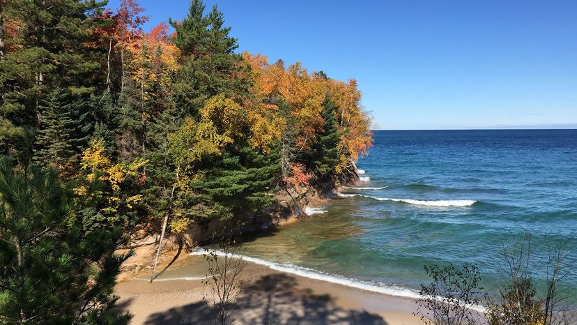 Chapel Beach as seen from the North Country Trail