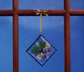 Make a sparkling stained glass ornament.