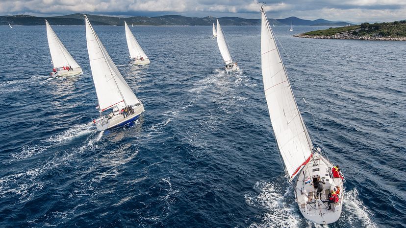 large sailboats racing