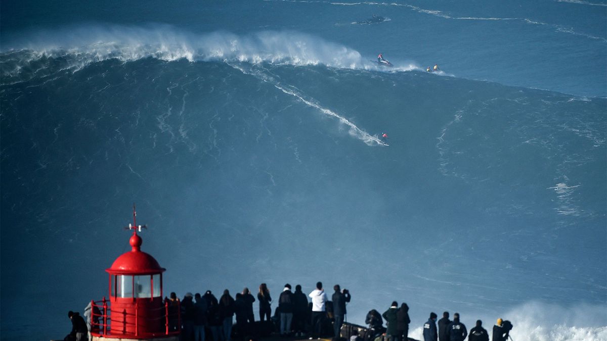Nazaré’s 80-foot Waves Intimidate Even Pro Surfers