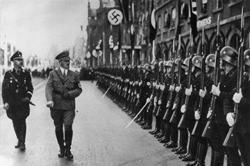 Men in uniform outdoors, timeless black and white.