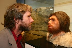 Mirror image? Not quite, but traces of Neanderthal DNA exist in the modern human gene pool. 