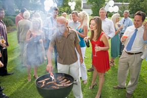 neighbors at a summer barbecue