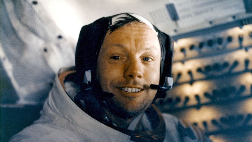 Neil Armstrong in the Apollo 11 lunar module