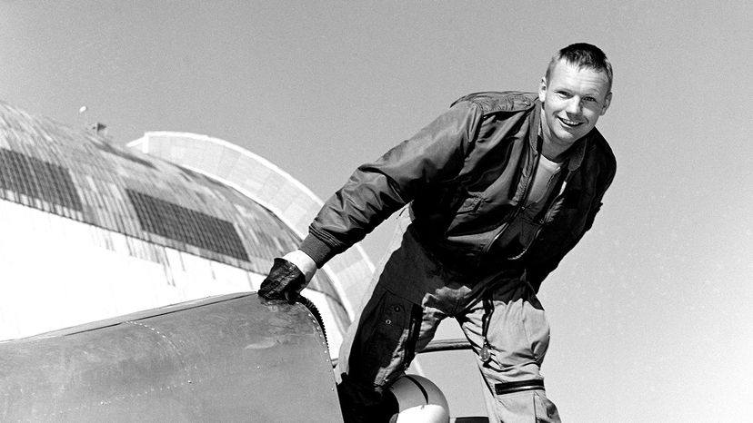 Neil Armstrong, cockpit of plane