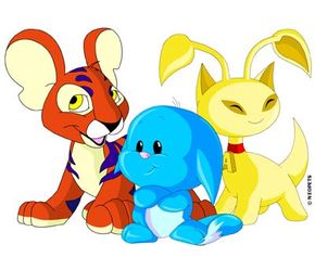 A few of the more than 50 different varieties of Neopets.